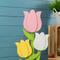 Glitzhome® 30" Easter Wooden Tulip Porch Decor
